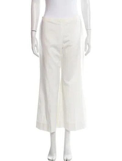Pre-owned Khaite Wide Leg Pants In White