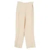 Khaite Wide-leg Trousers In Cream Viscose In White