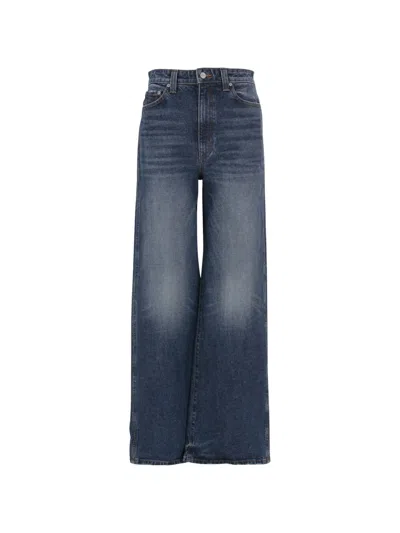 Khaite Wide-leg Whiskered Jeans In Blue