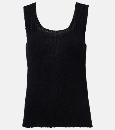 Khaite Wil Knitted Cotton Top In Black