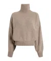 Khaite Willem Oversize Cashmere Turtleneck Sweater In Brown