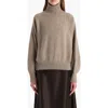 Khaite Willem Oversize Cashmere Turtleneck Sweater In Brown