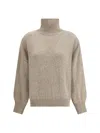 Khaite Beige Cashmere Cashmere Sweater In Brown