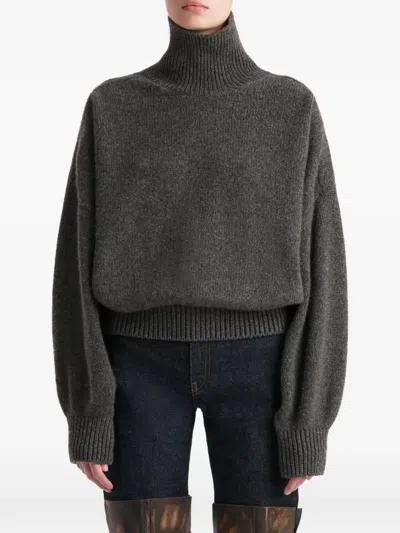 Khaite Women Grey High-neck Sweater In Gray