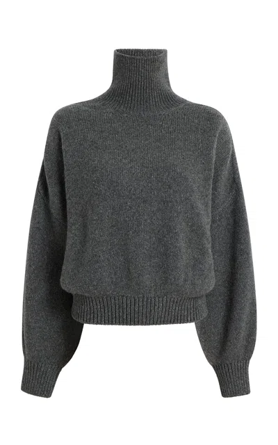 Khaite Willem Turtleneck Cashmere Sweater In Grey