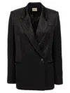 Khaite Willow Double-breasted Mikado Blazer