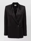 Khaite Willow Double-breasted Mikado Blazer