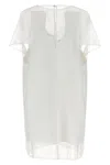 Khaite White Panel Midi Dress With Sheer Inserts