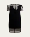 Khaite Winona Paneled Mini Dress In Black
