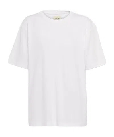 Khaite Winsley Cotton Ribbed T-shirt In Chalk In Chalk White