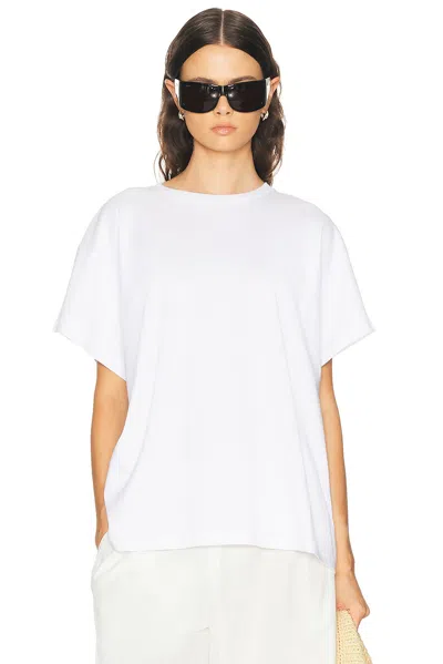 Khaite Womens Chalk Winsley Crew-neck Cotton T-shirt In White