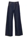 Khaite Bonnie High-waisted Wide-leg Jeans In Blue