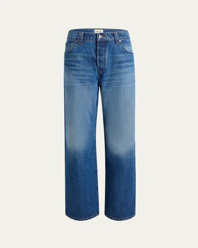 Khaite Winslow Low-rise Wide-leg Jeans In Blue