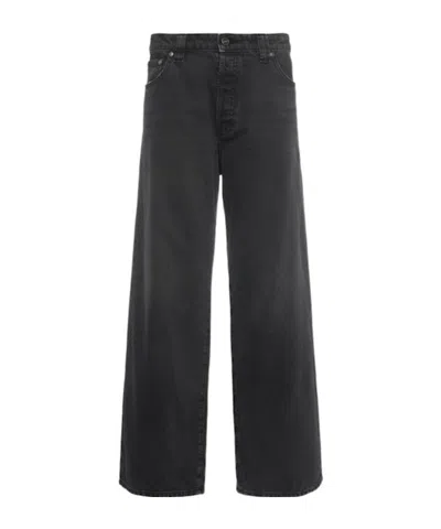 Khaite Winslow Mid Rise Denim Baggy Jeans In Black