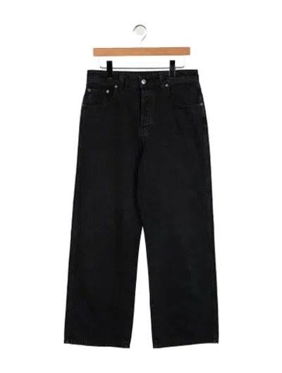 Pre-owned Khaite Winslow Wide Leg Jeans In Black