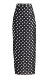 Khaite Winton Silk Gazar Maxi Skirt In Multi