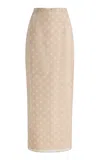 Khaite Winton Silk Organza Maxi Skirt In Neutral