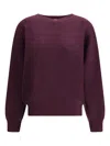 Khaite Wolfe V-neck Knitted Cashmere Sweater In Burgundy
