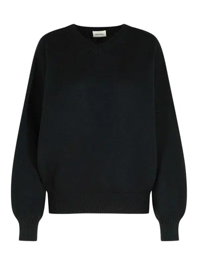 KHAITE SUÉTER CUELLO REDONDO - NEGRO