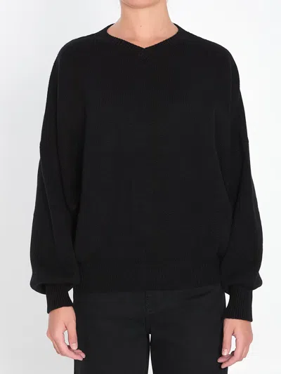 Khaite Wolfe Cashmere Knit Sweater In Black