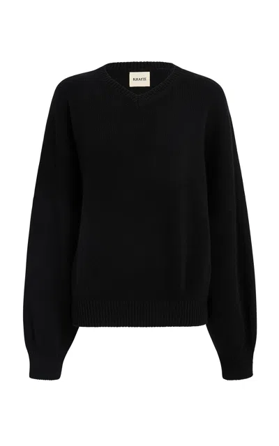 Khaite Wolfe Cashmere Sweater In Black
