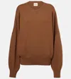 Khaite Wolfe Oversized Cashmere Sweater In Brown