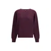 Khaite Wolfe V-neck Knitted Cashmere Sweater In Burgundy