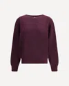 Khaite Wolfe V-neck Knitted Cashmere Sweater In Burgundy
