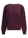 Khaite Wolfe V-neck Knitted Cashmere Sweater In Burgundy