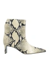 Khaite Woman Ankle Boots Beige Size 6 Calfskin In Multi