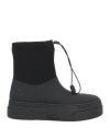 Khaite Lenox Suede And Rubber Ankle Boots In Black