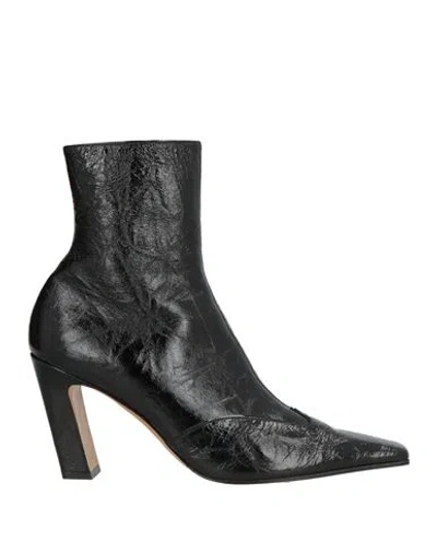 Khaite Woman Ankle Boots Black Size 11 Leather