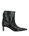 Khaite Woman Ankle Boots Black Size 6 Leather In Black