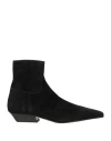 Khaite Woman Ankle Boots Black Size 8 Leather