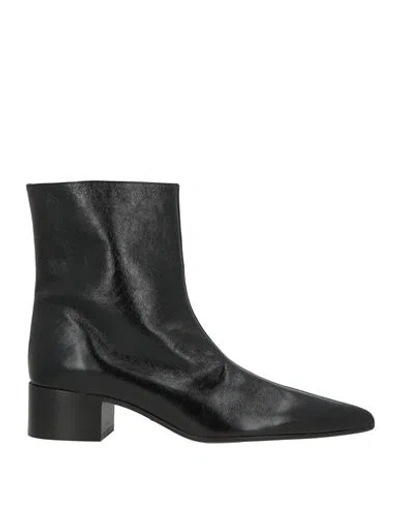 Khaite Woman Ankle Boots Black Size 8 Leather