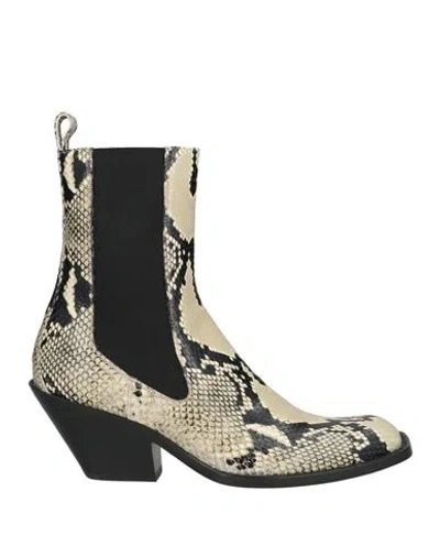 Khaite Woman Ankle Boots Cream Size 7.5 Leather