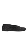 Khaite Marcy Crystal-embellished Satin Ballet Flats In Black