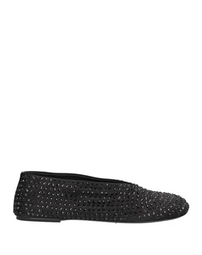 Khaite Woman Ballet Flats Black Size 6 Textile Fibers