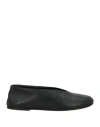 Khaite Woman Ballet Flats Black Size 8.5 Leather In Black