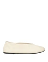 Khaite Woman Ballet Flats Ivory Size 8 Leather In White