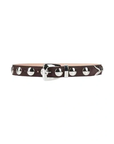 Khaite Woman Belt Dark Brown Size 32 Leather