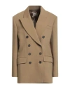 Khaite Woman Blazer Camel Size 4 Virgin Wool, Viscose In Brown