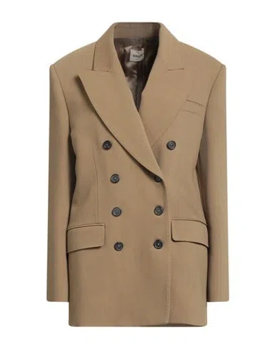 Khaite Woman Blazer Camel Size 4 Virgin Wool, Viscose In Sand