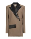Khaite Woman Blazer Light Brown Size 6 Viscose, Polyamide, Lambskin In Brown