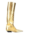 Khaite Woman Boot Gold Size 7 Leather In Gold