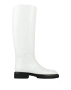 Khaite Woman Boot White Size 8 Leather In White