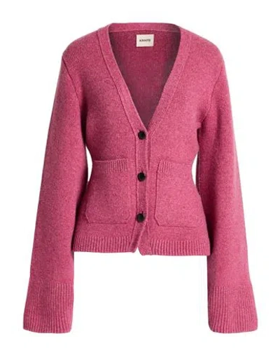Khaite Woman Cardigan Garnet Size Xs Cashmere In Pink