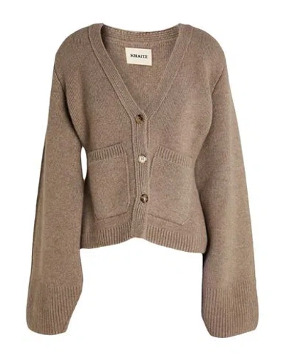 Khaite Woman Cardigan Light Brown Size M Cashmere