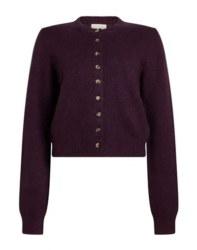 Khaite Woman Cardigan Plum Size Xs Cashmere