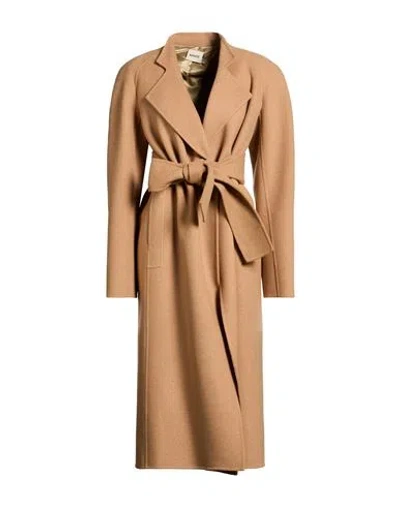 Khaite Woman Coat Camel Size M Wool In Brown